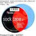 10 PACK - 19mm x 33m SKY BLUE Sock Tape - Football Shin Guard Pads Holder Tape