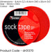 10 PACK - 19mm x 33m RED Sock Tape - Football Shin Guard Pads Holder Tape
