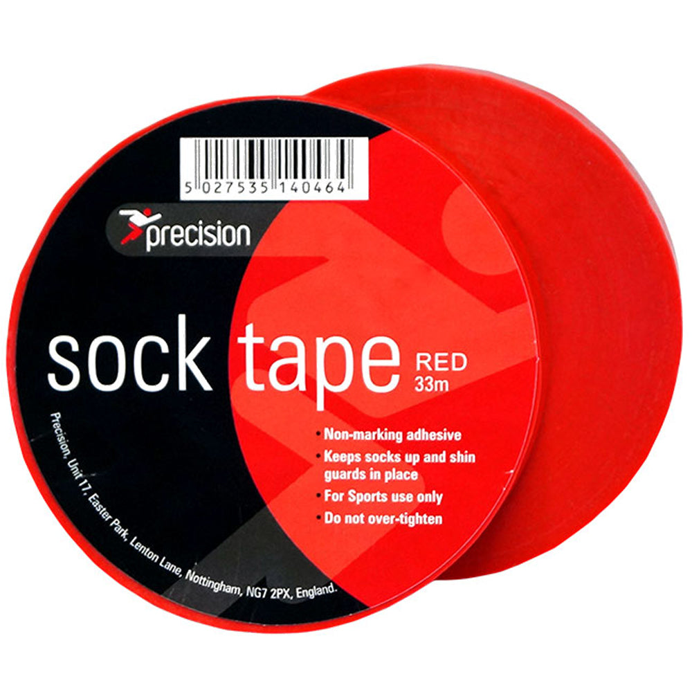 10 PACK - 19mm x 33m RED Sock Tape - Football Shin Guard Pads Holder T ...