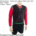 50 Inch Adult Lightweight Sports Training Bib - BLACK - Plain Football Vest
