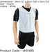 10-14 Years Youth Lightweight Sports Training Bib - WHITE - Plain Football Vest
