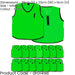 15 PACK 2-3 Years Infant Sports Training Bibs - Numbered 1-15 GREEN Plain Vest