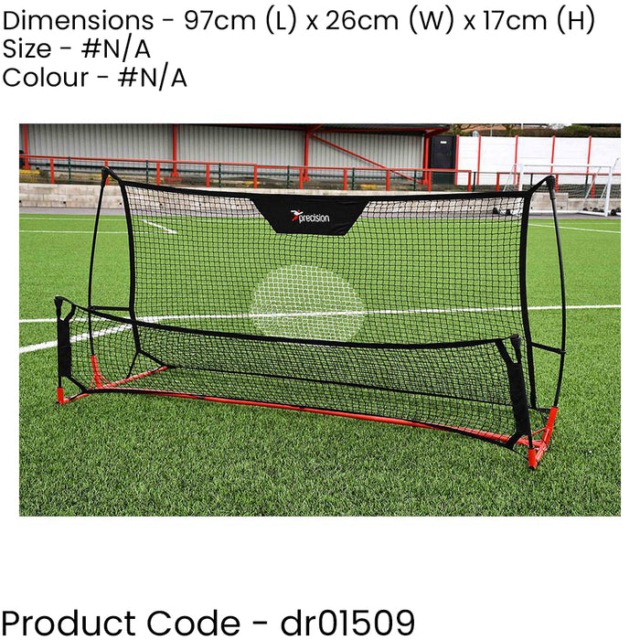 2 x 1.2m 2 in 1 Football Rebounder - Passing Headers Volley Training Bounce Net