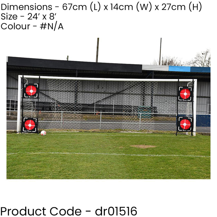 4x Full Size Football Net Top Bins Target Set Freekick Penalty Accuracy Training