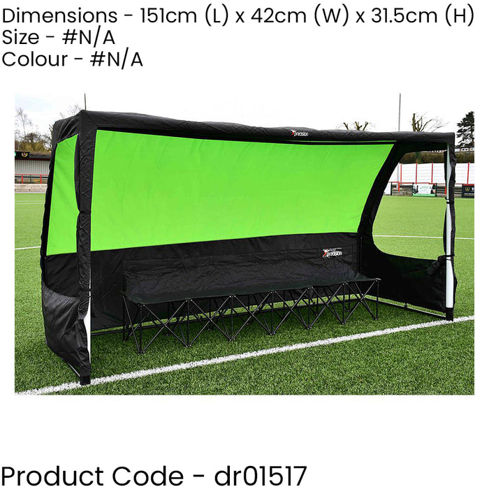 12 x 6ft Football 8 Person Team Shelter Rain Cover - Waterproof Fabric & Pegs