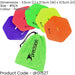 10 Pack Flat Hex Sports Pitch Markers - FLUORESCENT GREEN Slim Pitch Training