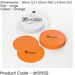 20 PACK 19.5cm ORANGE Flat Rubber Pitch Marker Discs - Ultra Slim Outdoor Sports