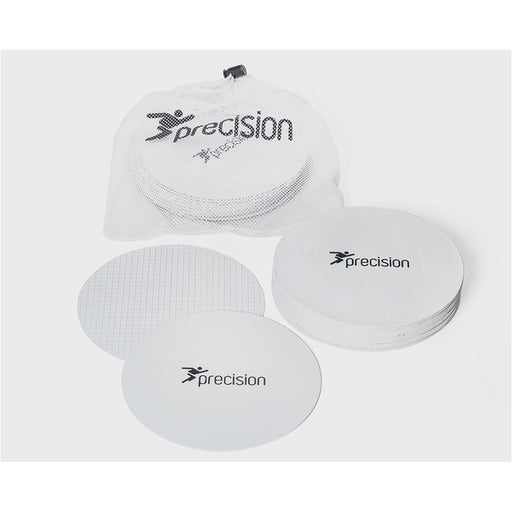 20 PACK 19.5cm WHITE Flat Rubber Pitch Marker Discs - Ultra Slim Outdoor Sports