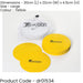 20 PACK 19.5cm YELLOW Flat Rubber Pitch Marker Discs - Ultra Slim Outdoor Sports