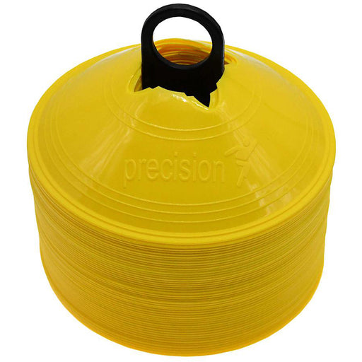 50 PACK 200mm Round Saucer Cone Marker Set YELLOW Flexible Pitch Court Training