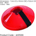 10 PACK 200mm Round Saucer Cone Marker Set RED Flexible Pitch Court Training