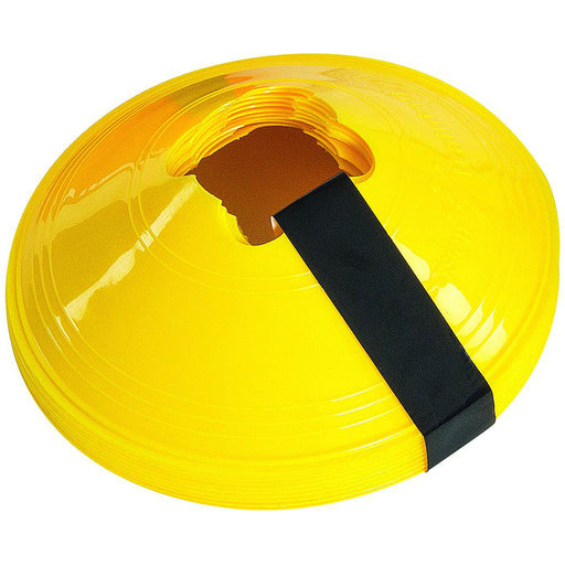 10 PACK 200mm Round Saucer Cone Marker Set YELLOW Flexible Pitch Court Training