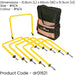 6 PACK - Spiked Outdoor & Indoor Passing Arc - 50 x 48cm Football Accuracy Hoops