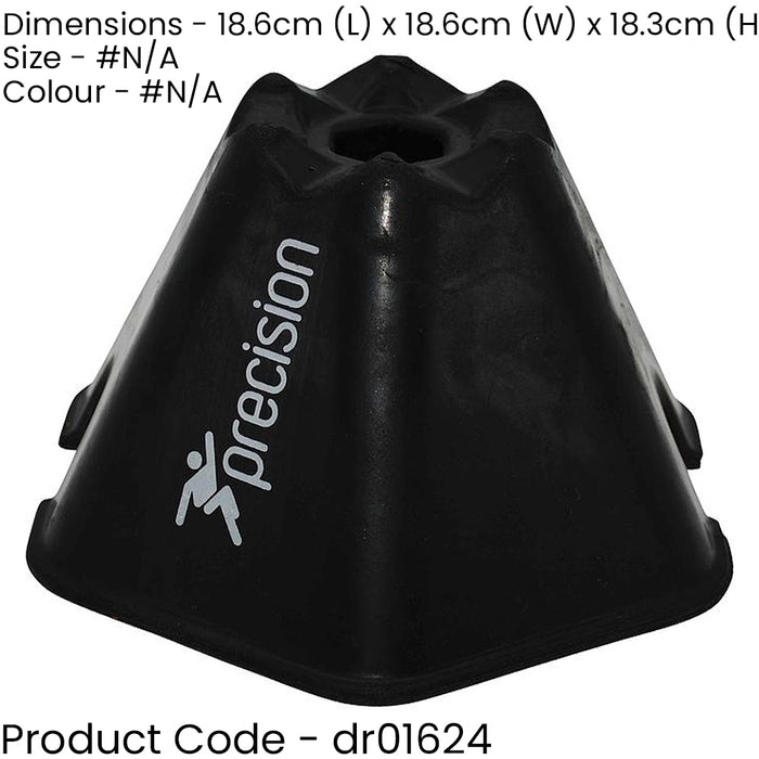 Heavy Duty Rubber Base for Hex Boundary Poles - Indoor Football Footwork Drills