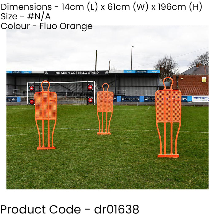 Single 6ft 5 Inch ORANGE Football Mannequin - Set Piece Dummy Defender Training