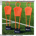 3 PACK 4ft Mini ORANGE Football Mannequin Set - Freekick Dummy Defender Training