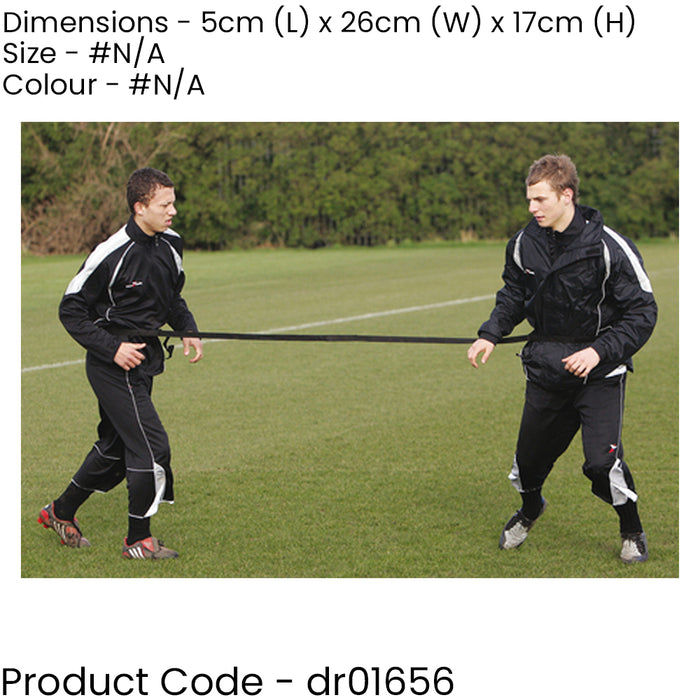 2 Person Evasion Belt Set - Football Footwork Marking Defending Kit Hook & Loop