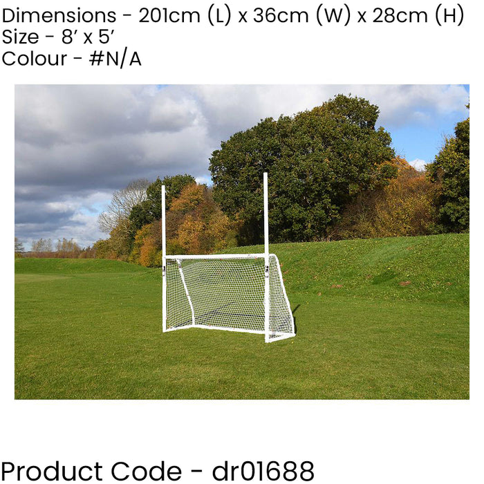 8 x 5 Feet GAA Match Approved Goal Posts & Net - All Weather Outdoor Rated