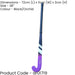 28 Inch Fiberglass Hockey Stick - BLACK/PURPLE - Standard Bow Comfort Grip Bat