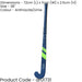 28 Inch Carbon Hockey Stick - ANTHRACITE/LIME - Low Bow Comfort Grip Bat
