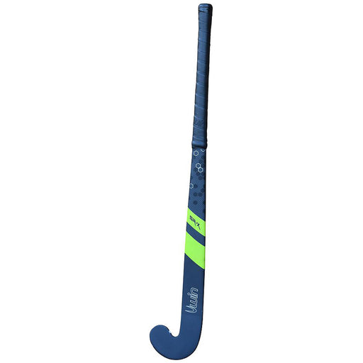 36.5 Inch Carbon Hockey Stick - ANTHRACITE/LIME - Low Bow Comfort Grip Bat