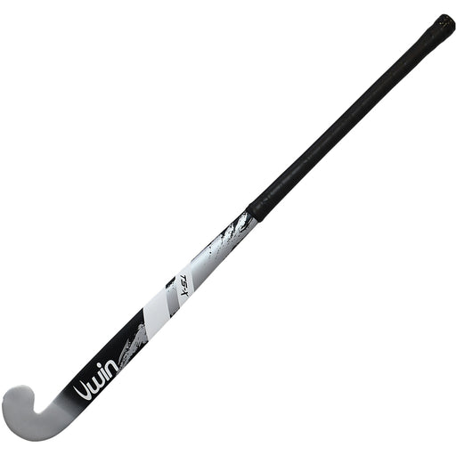 34 Inch Mulberry Wood Hockey Stick - SILVER/BLACK - Ultrabow Micro Comfort Grip