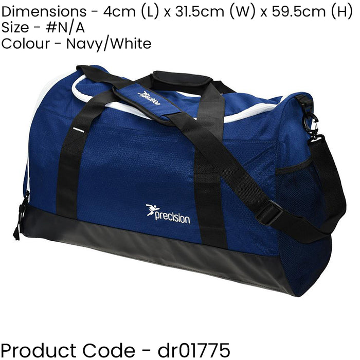 62x30x35cm Medium Holdall Bag - NAVY/WHITE 65L Rip Stop Gym & Sports Traning Kit