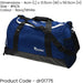 62x30x35cm Medium Holdall Bag - NAVY/WHITE 65L Rip Stop Gym & Sports Traning Kit