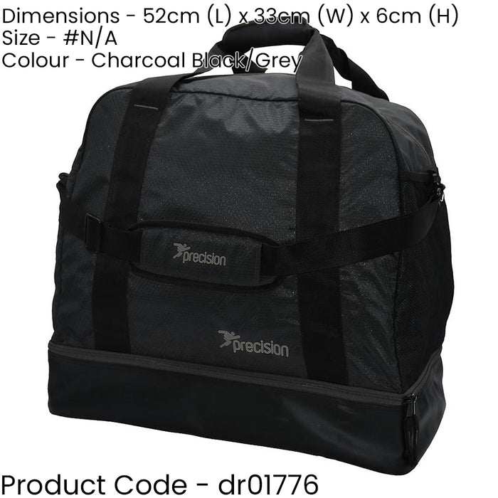 47x23x36cm Players Twin Kit Bag - BLACK/GREY 44L Boot/Shoe Compartment Football