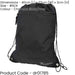 48x35cm Premium Drawstring Sports Bag - BLACK/GREY 2L Rip Stop School Gym Bag