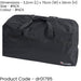 74x30x40cm Black Team Kit Bag - PVC Zip Stud Feet 2x Carry Handles Gym Holdall