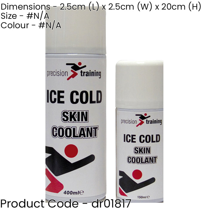 400ml Ice Cold Skin Coolant Spray - Instant Burn Cramp Sprain Relief Can