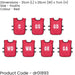 7 PACK - Youth 10-14 Years Netball Training Bibs Set - RED - Lightweight Vest 