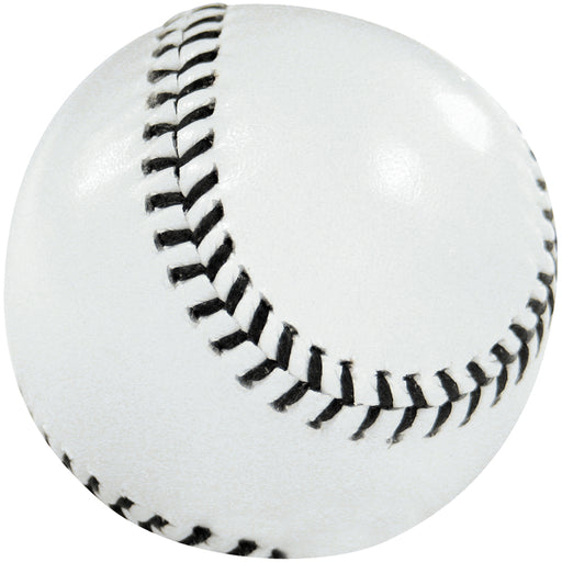 Leather Outdoor Rounders Ball - White & Black Stiched School Match Ball