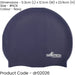 ONE SIZE Silicone Swim Cap - NAVY - Comfort Fit Unisex Swimming Hair Hat