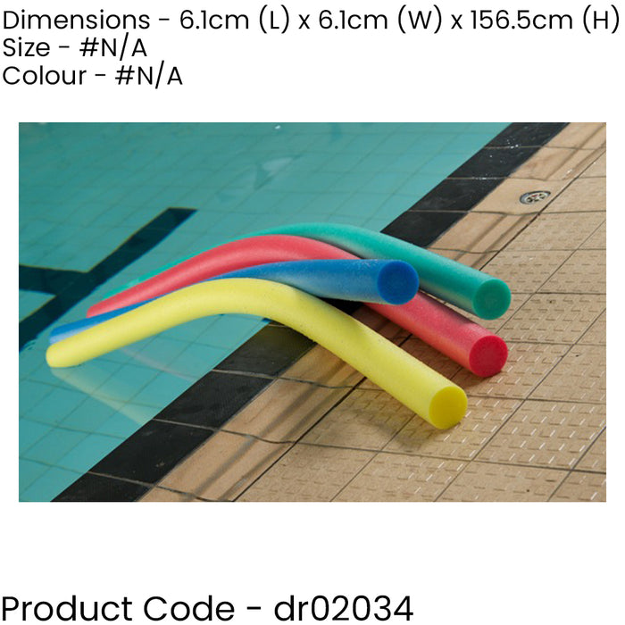 1.5m Swimming Pool Noodle - RANDOM COLOUR - Swim Aid Training Float Tube