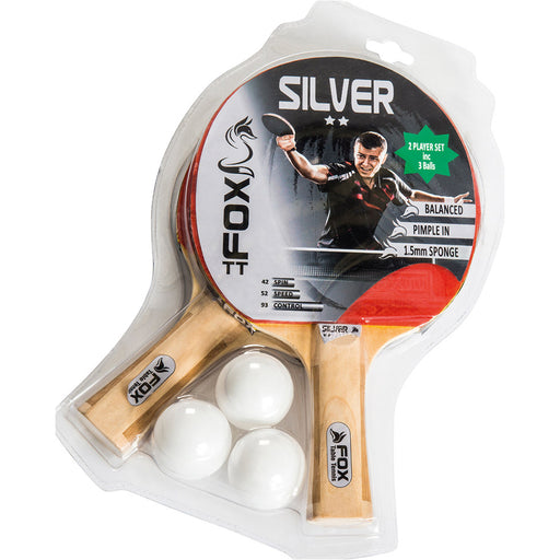 2 STAR Table Tennis Bat & Ball Starter Set - 1.5mm Sponge 5mm Blade Racket Kit