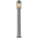 2 PACK 1m Outdoor Post Bollard Light Polished Steel Vandal Proof Pathway Lamp Loops