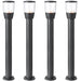 4 PACK Outdoor Post Bollard Light Anthracite 1m LED Garden Driveway Path Lamp Loops