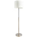 1.5m Tall Floor Lamp Satin Chrome & Shade LED Stem Standing Living Room Light Loops