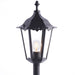 2 PACK Outdoor Lamp Post Lantern Bollard Light Matt Black & Glass 1m Tall LED Loops