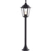 2 PACK Outdoor Lamp Post Lantern Bollard Light Matt Black & Glass 1m Tall LED Loops