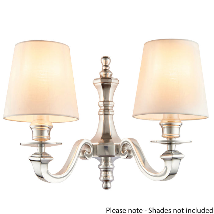 5 Lamp Ceiling & 2x Matching Twin Wall Light Pack Premium Aluminium Chandelier Loops
