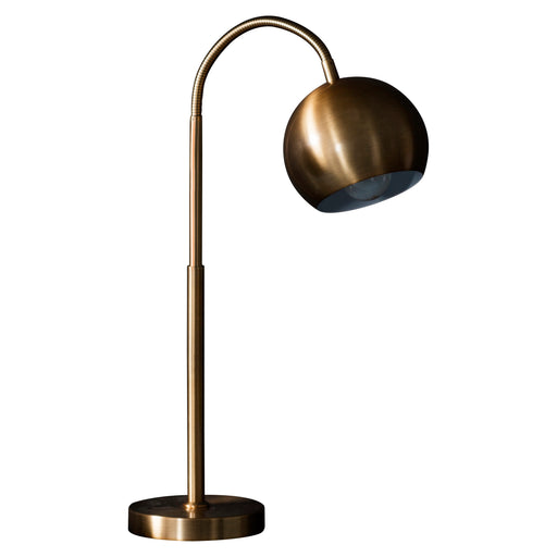 Table Lamp Brushed Bronze Plate 10W LED E27 Bedside Light Flexible Arm Loops