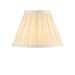 Tapered Cylinder Lamp Shade - Ivory Silk - 40W B22 - 8 Inch Pleated Design Loops