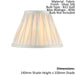 Tapered Cylinder Lamp Shade - Silver Silk - 40W B22 - 8 Inch Pleated Design Loops