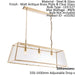 Ceiling Pendant Light Matt Antique Brass Plate & Clear Glass 3 x 10W LED E27 Loops