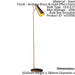 Floor Lamp Light Antique Brass & Gold Effect Paint 10W LED E27 Standing Loops