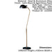 Floor Lamp Light Satin Black & Aged Brass Paint 10W LED E27 Standing Loops