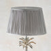 Table Lamp Polished Nickel & Charcoal Grey Silk 60W E27 Bedside Light Loops